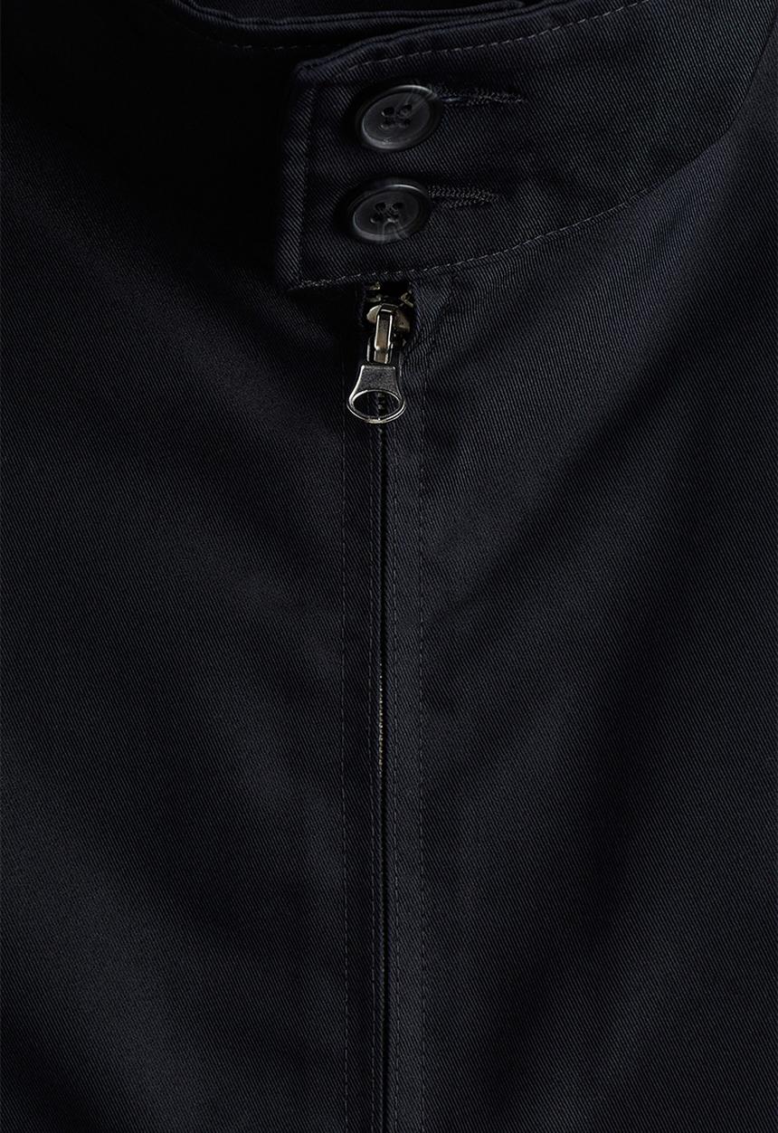 H&M - Loose fit funnel-neck jacket - navy blue