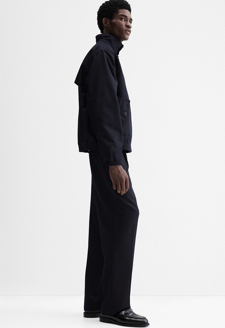 H&M - Loose fit funnel-neck jacket - navy blue