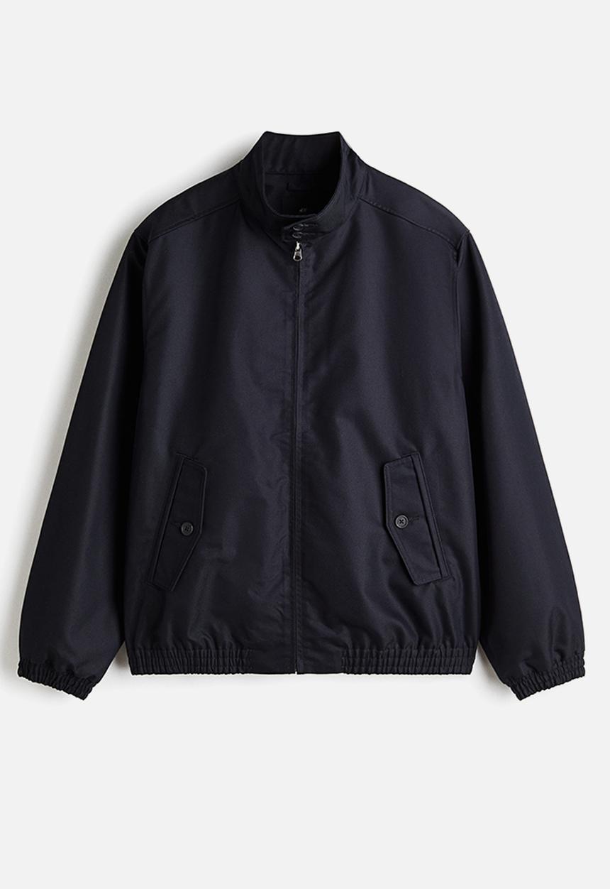 H&M - Loose fit funnel-neck jacket - navy blue