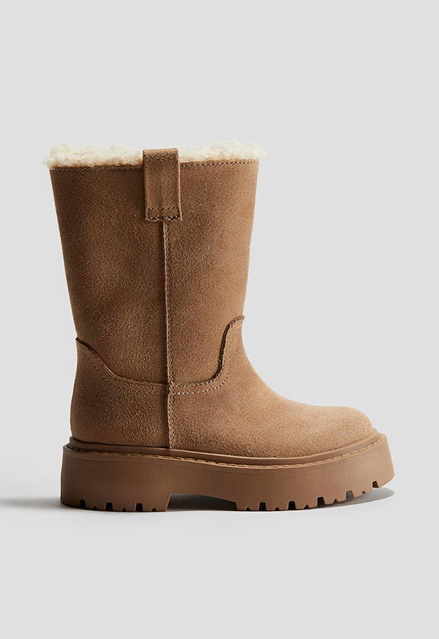 H&M - Warm-lined calf-high boots - beige