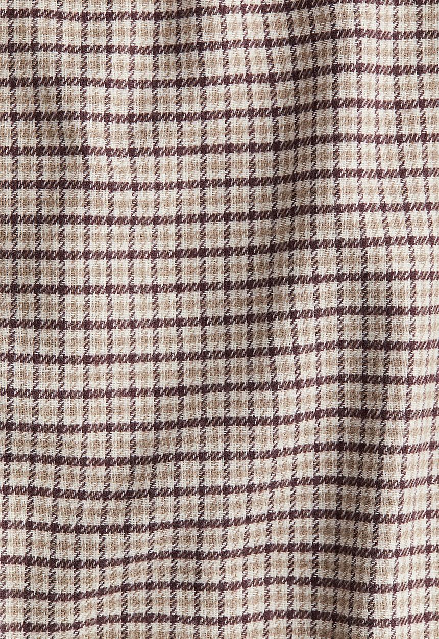 H&M - Relaxed fit flannel trousers - beige/checked