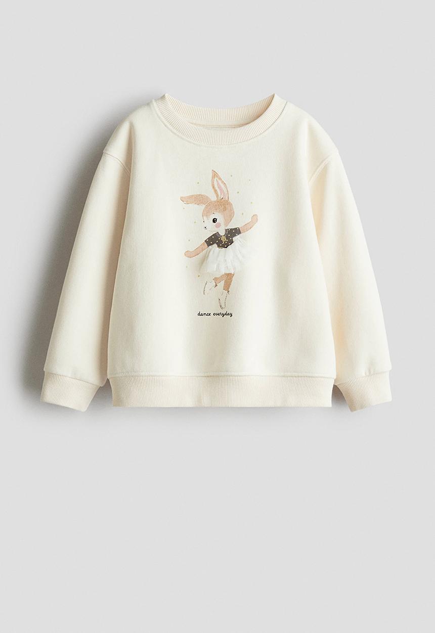 H&M - Sweatshirt - cream/dance everyday