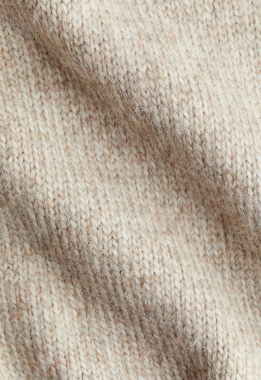 H&M - Jacquard-knit jumper - dusty beige/patterned