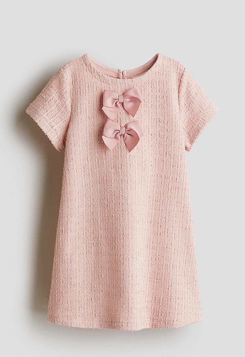 H&M - Bouclé dress - light pink