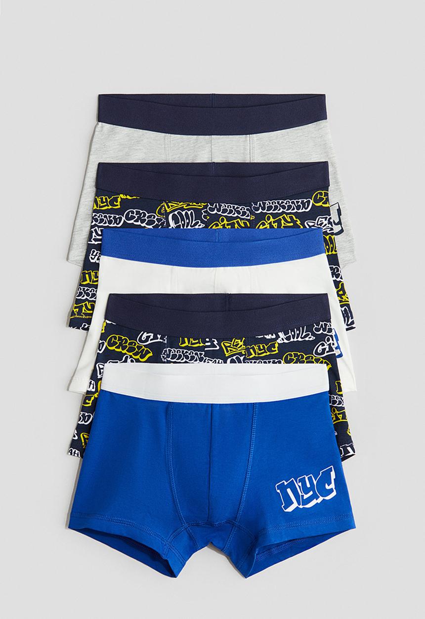 H&M - 5-pack trunks - bright blue/nyc