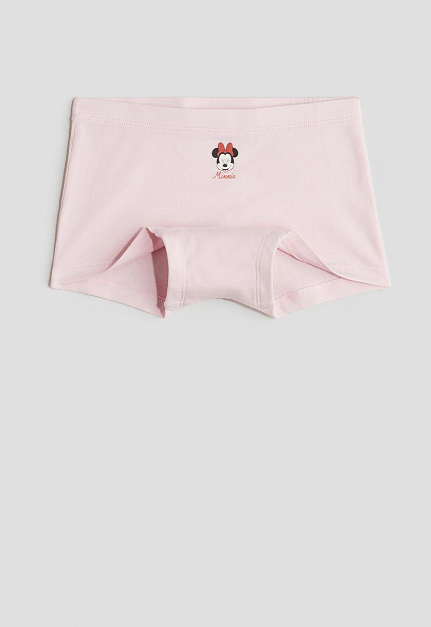 H&M - 5-pack cotton boxer briefs - pink/minnie mouse 