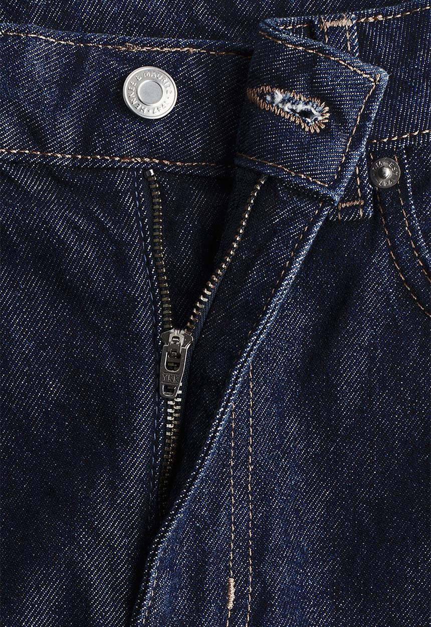 H&M - Mom slim fit high waist ankle jeans - dark denim blue
