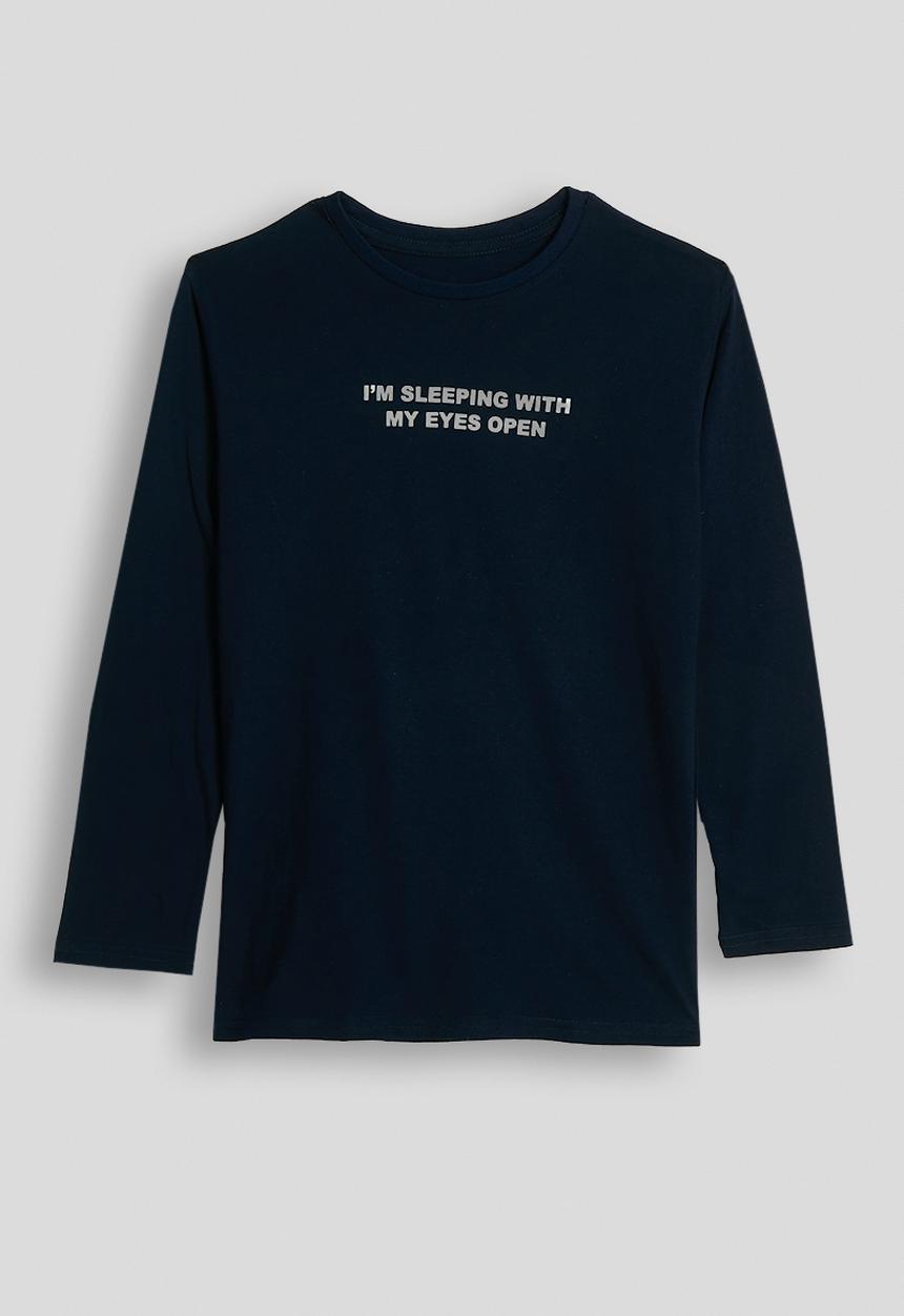 Pop Candy - Slogan pj set - midnight blue/grey