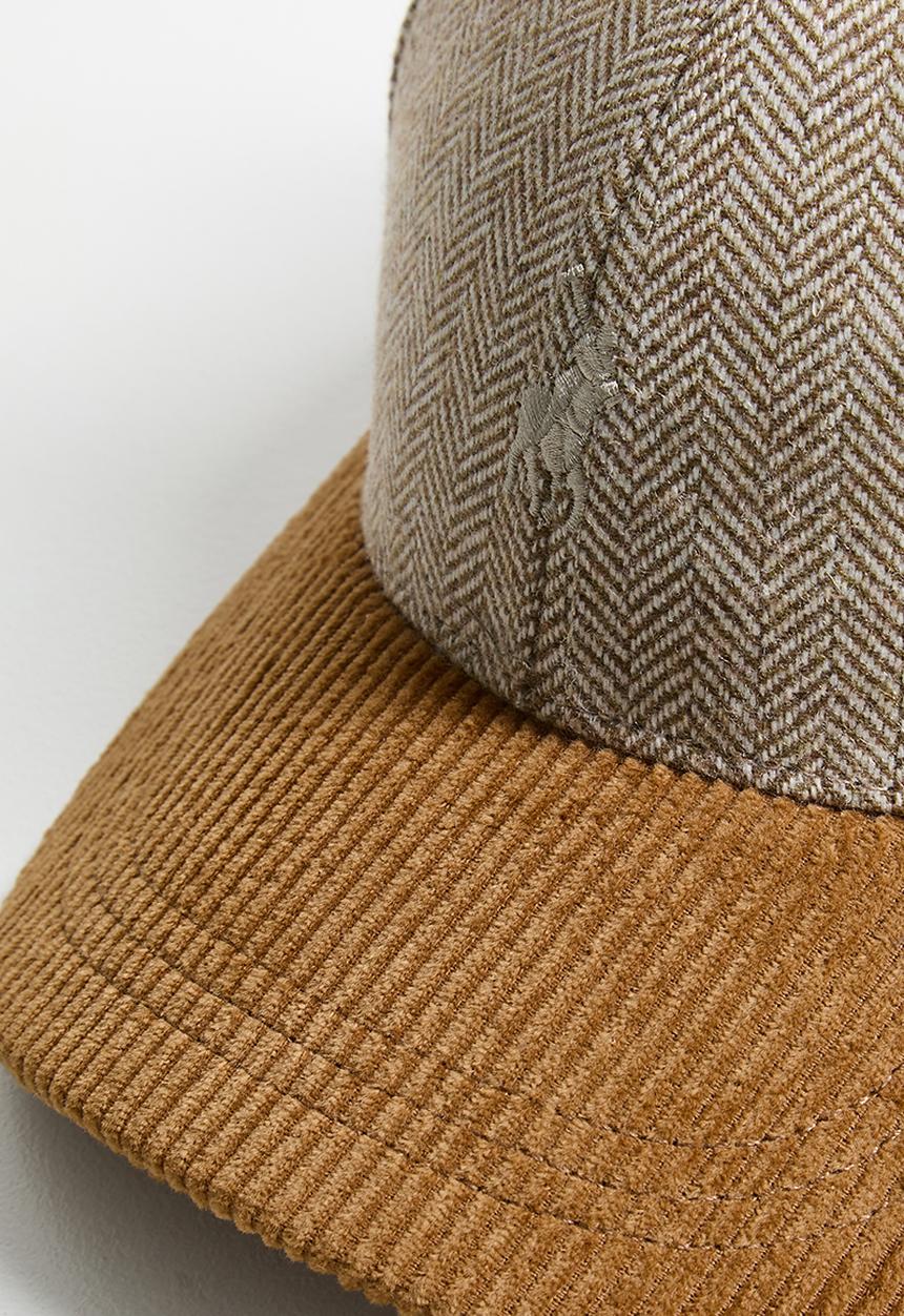 POLO - 6 Panel Herringbone Peak - Tan
