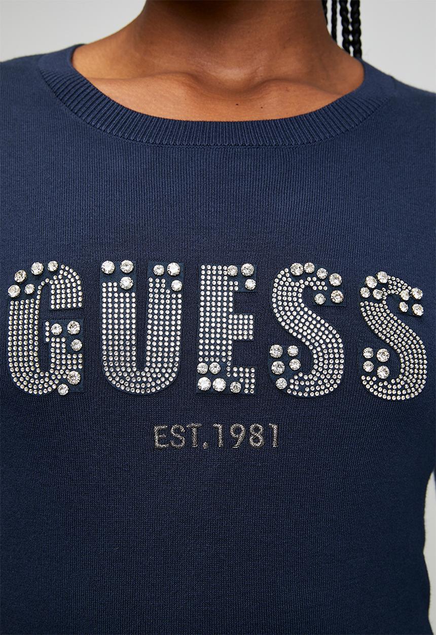 GUESS - Reyna Logo Sweater - Suiting Blue