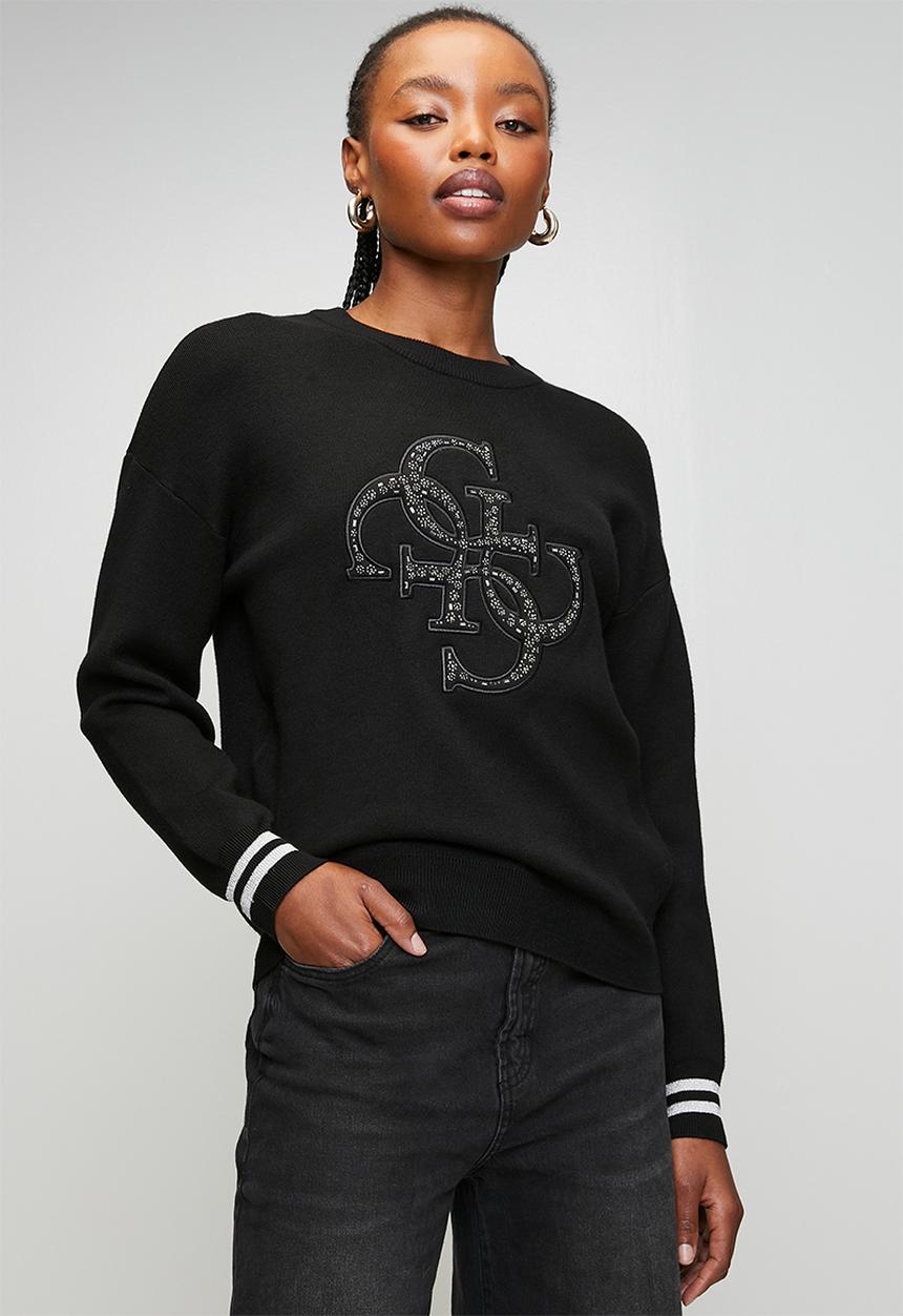 GUESS - Sylvie Logo Sweater - Jet Black