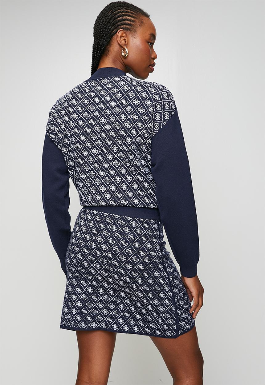 GUESS - Aubrey 4G Skirt - Blue And Cream