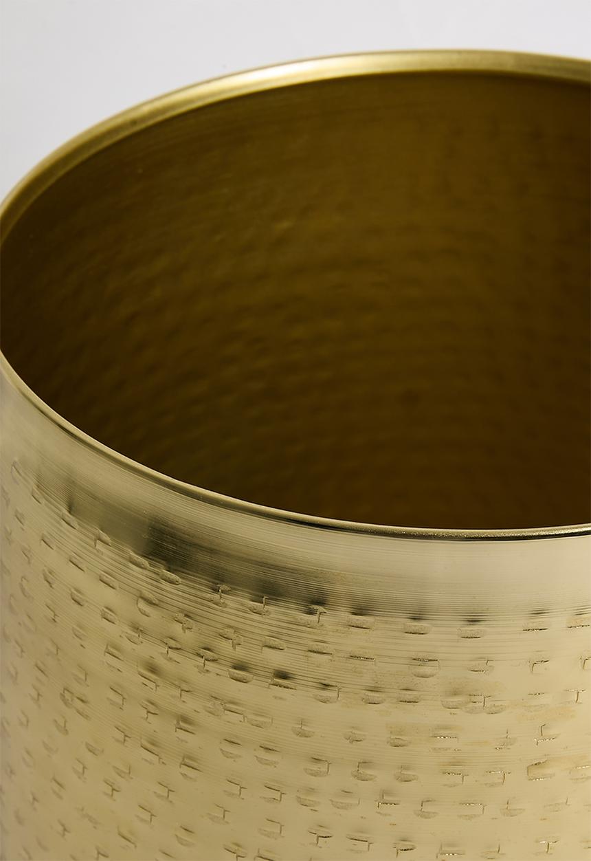 Sixth Floor - Hammered Metal Planter - Gold