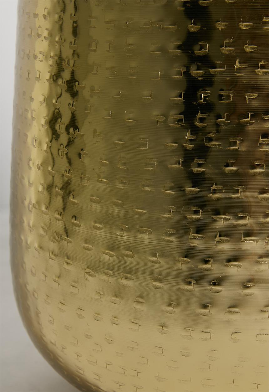 Sixth Floor - Hammered Metal Planter - Gold