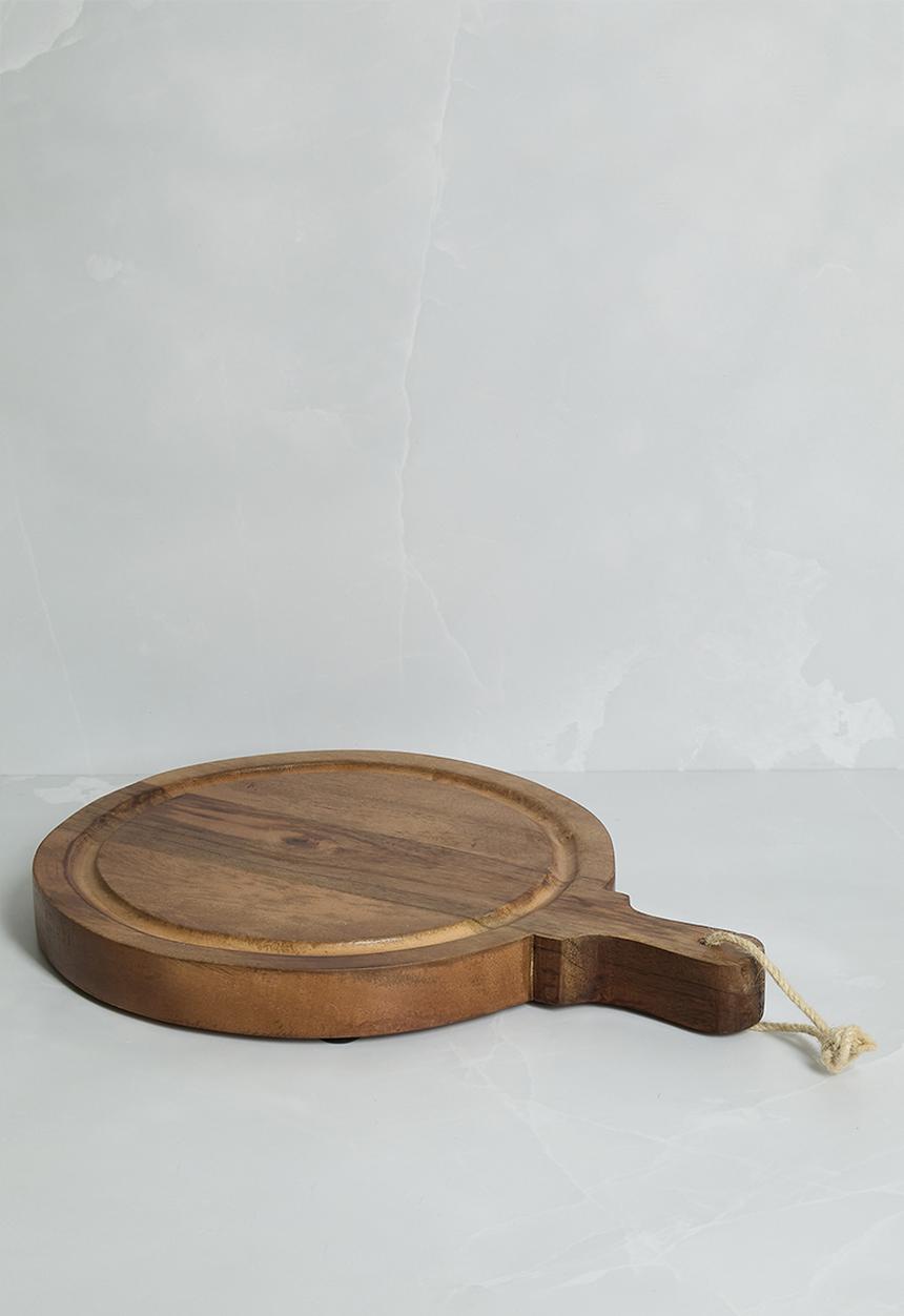 Sixth Floor - Round Wooden Paddle Chopping Board - Natural