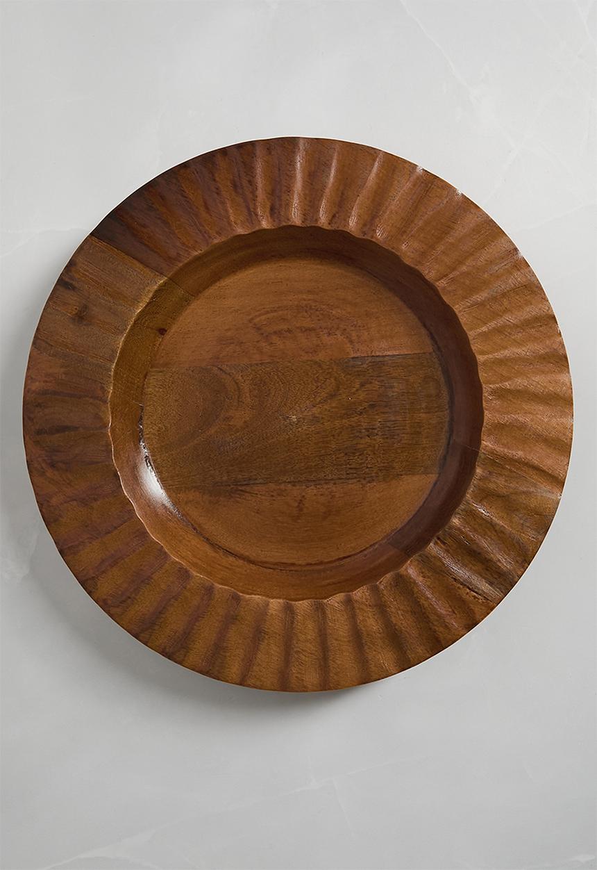 Sixth Floor - Carved Wood Serving Bowl - Natural