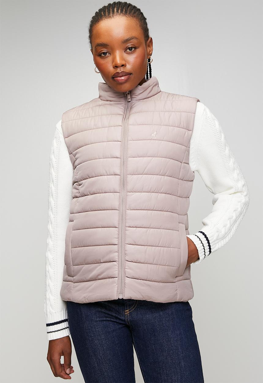 POLO - Wmn Bailey Sl Puffer Jacket - Rose Taupe
