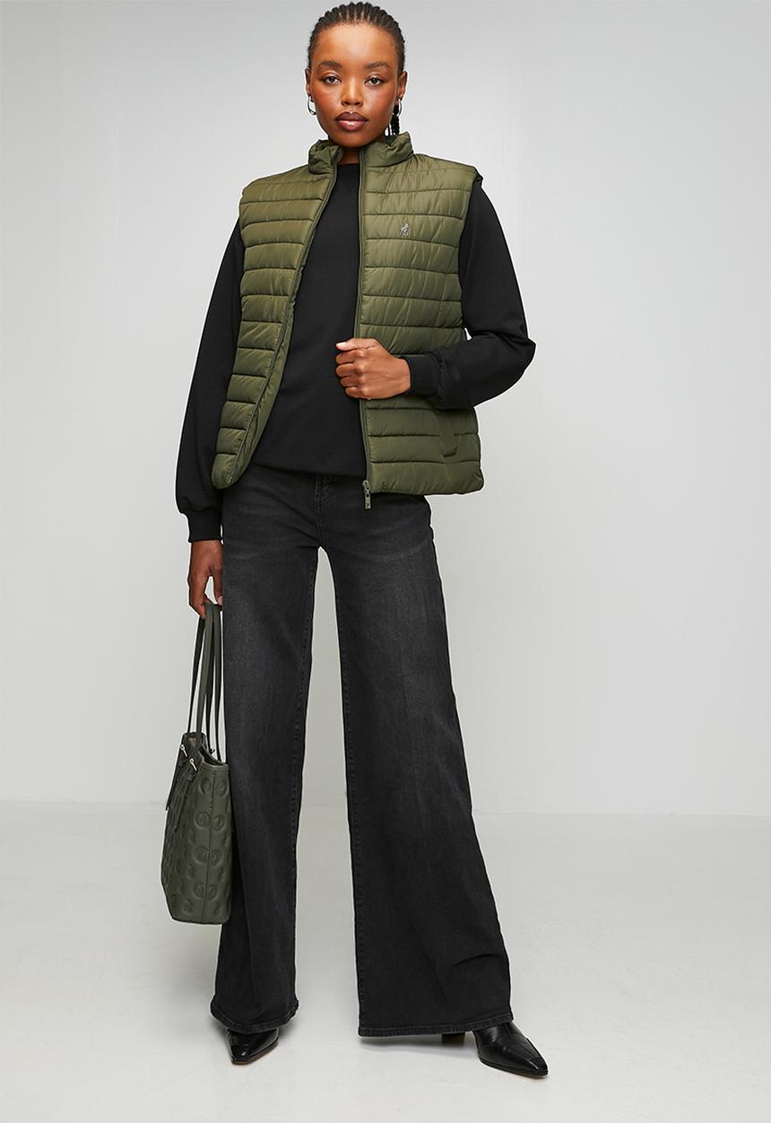 POLO - Wmn Bailey Sl Puffer Jacket - Olive