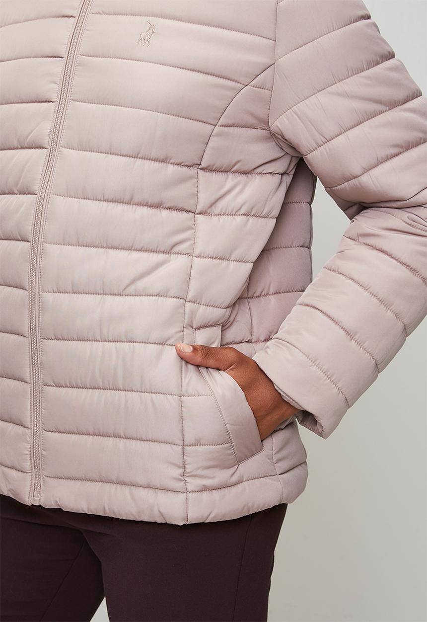 POLO - Wmn Blake Long sleeve Puffer Jacket - Rose Taupe