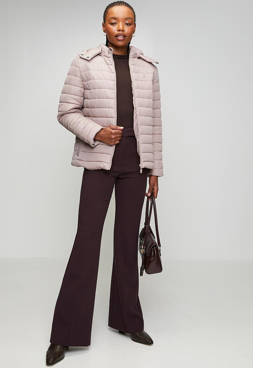 POLO - Wmn Blake Long sleeve Puffer Jacket - Rose Taupe