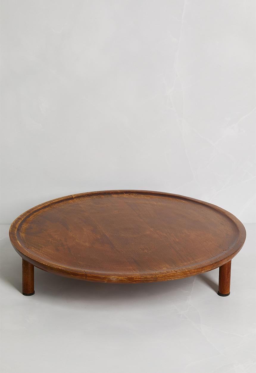 Sixth Floor - Round Wooden Décor Tray - Natural