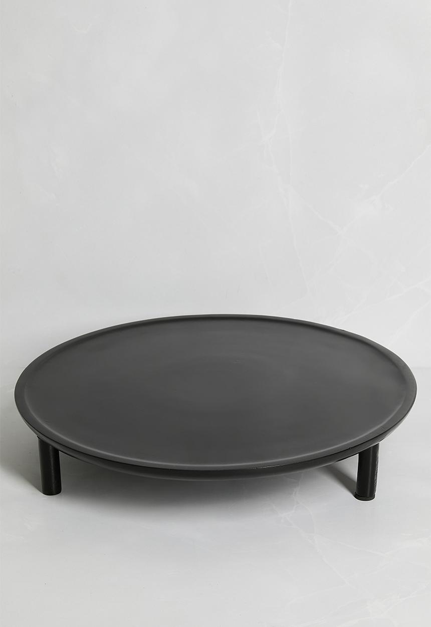 Sixth Floor - Round Wooden Décor Tray - Black