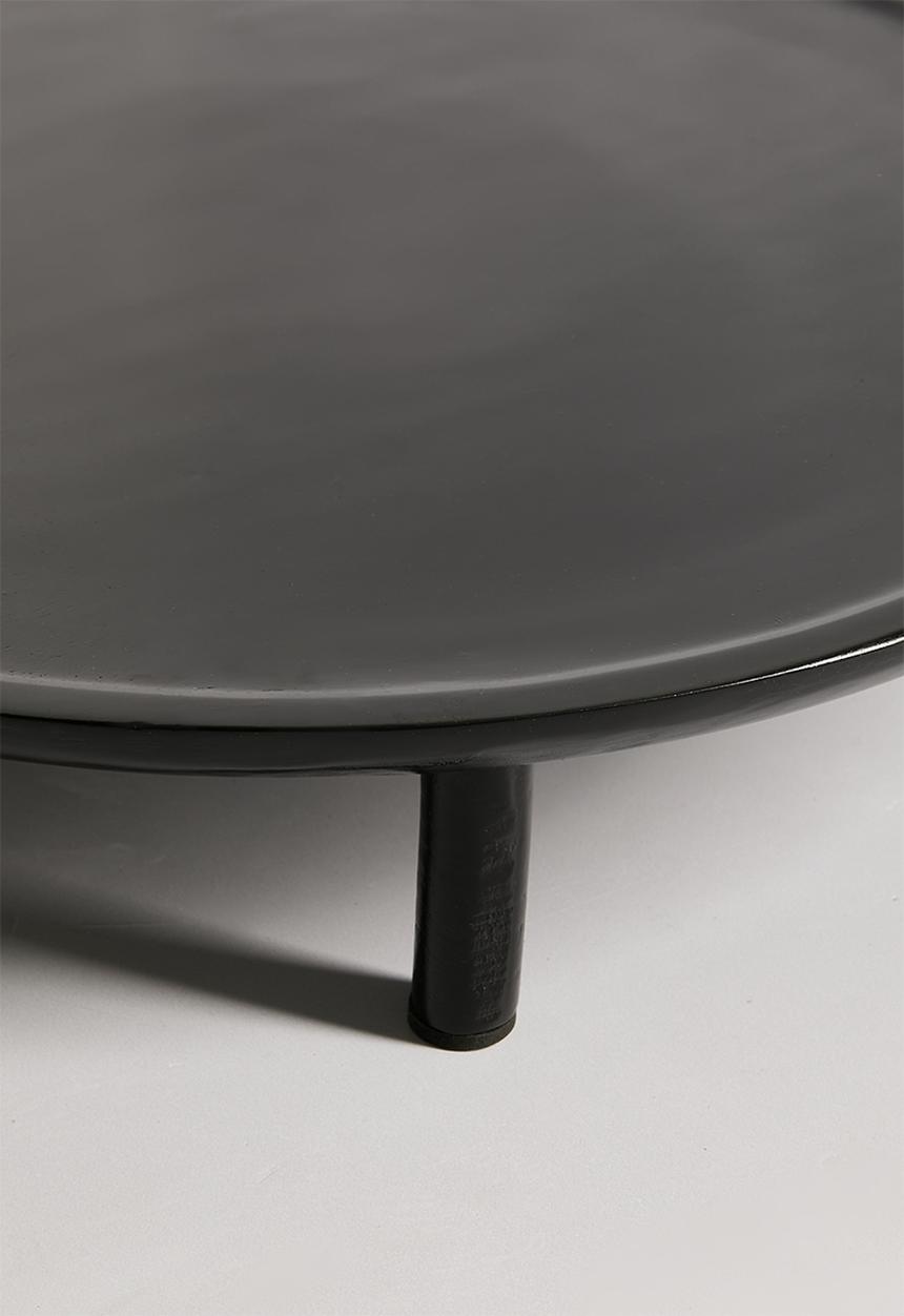 Sixth Floor - Round Wooden Décor Tray - Black