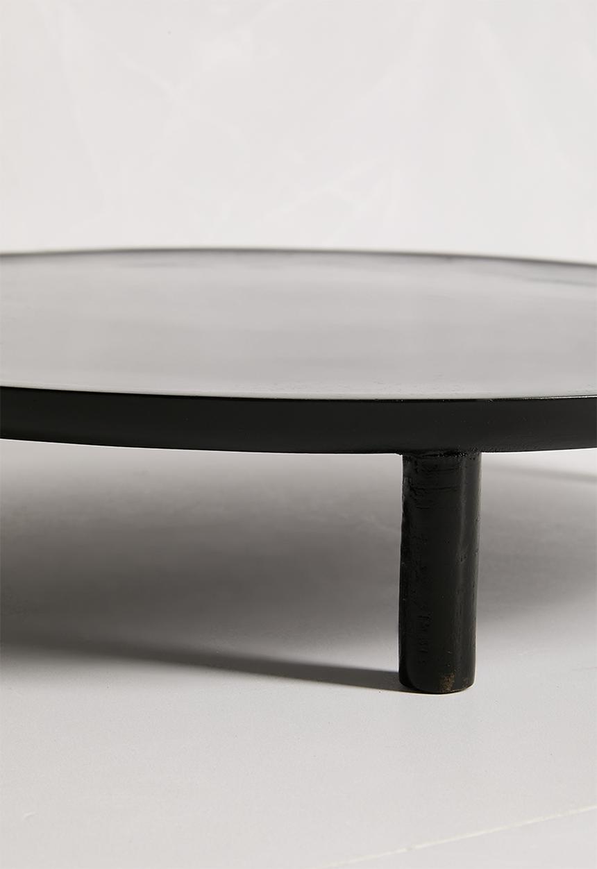 Sixth Floor - Round Wooden Décor Tray - Black