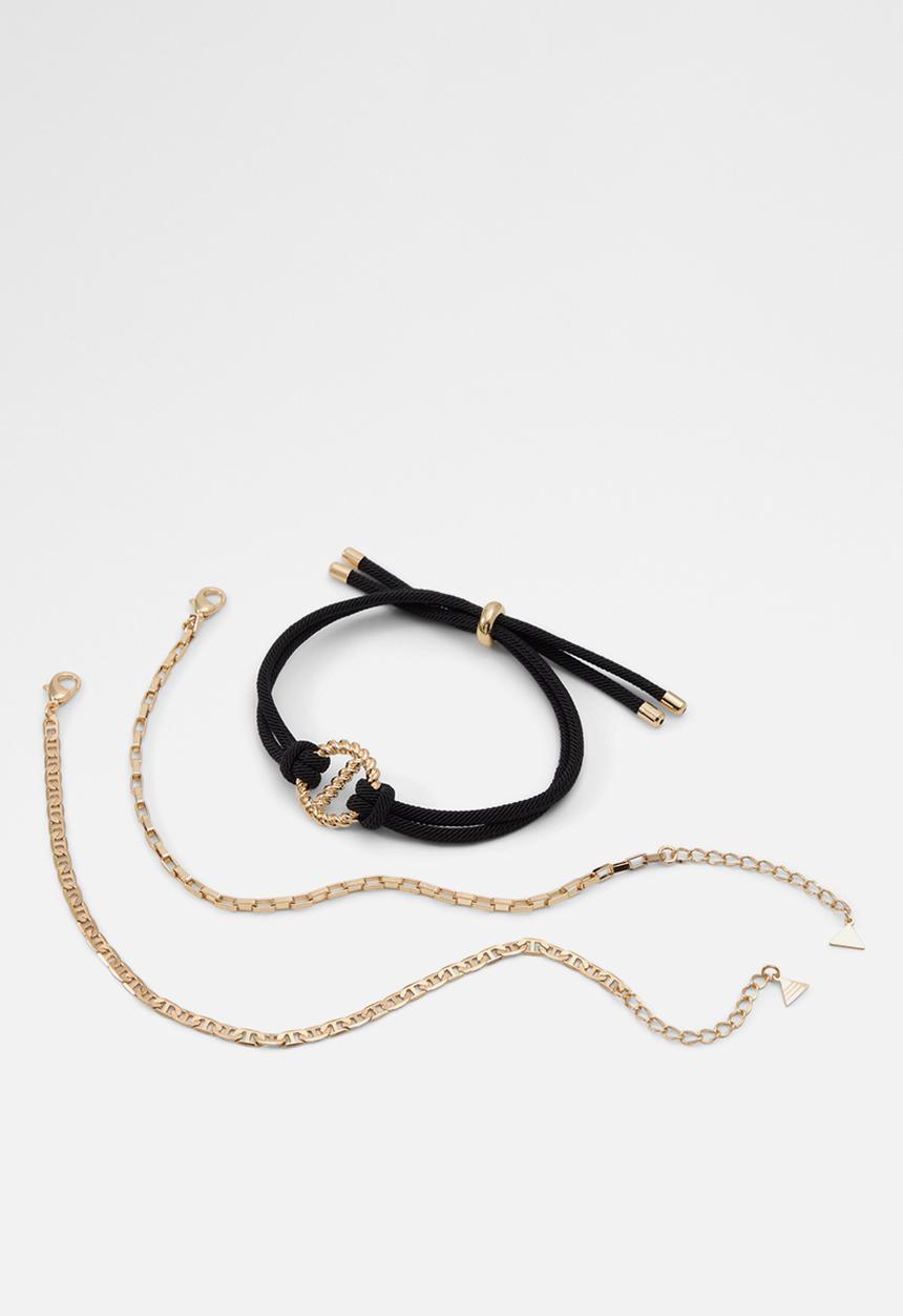 ALDO - Buckles Bracelet - Black & Gold 