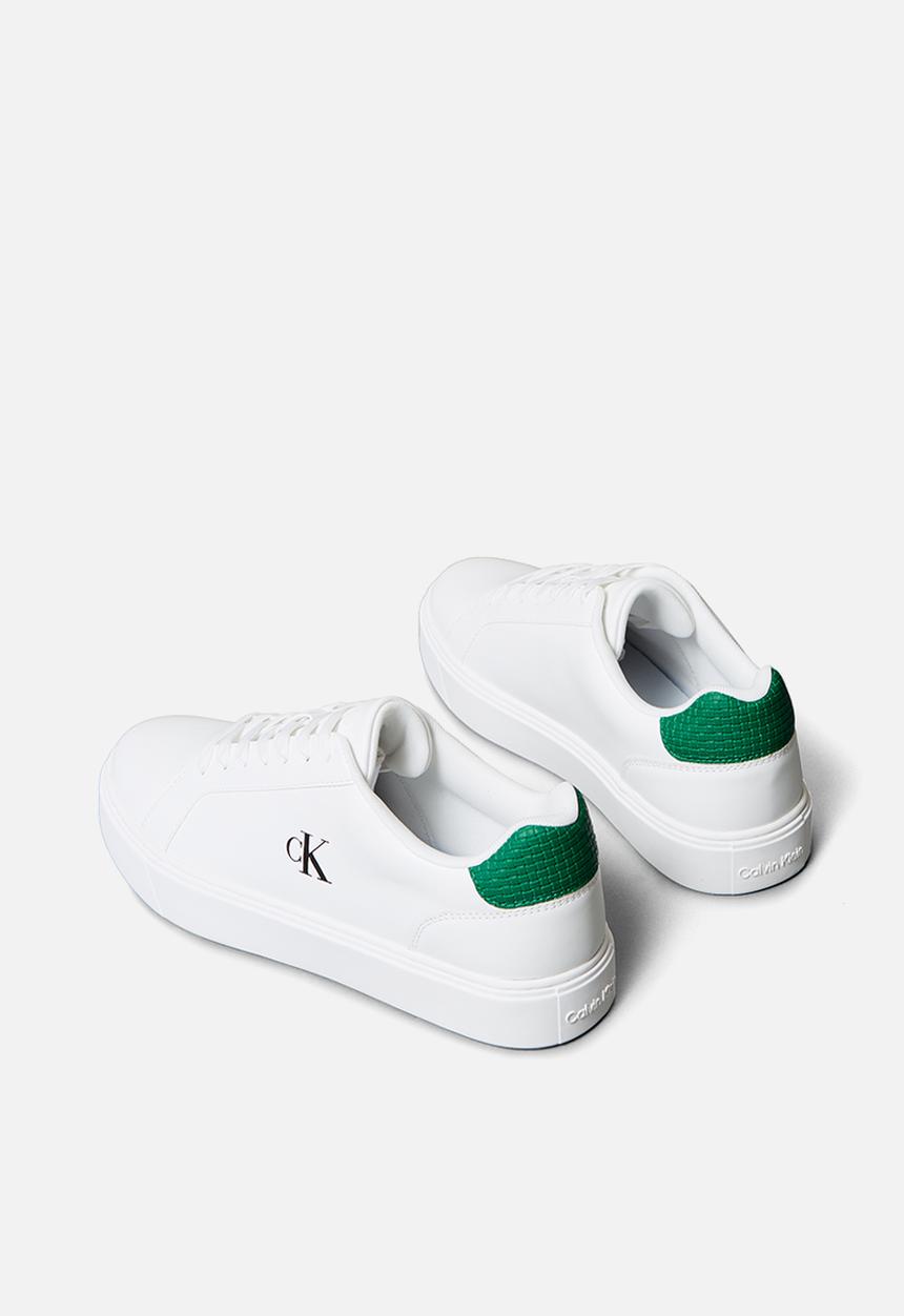 Calvin Klein - Classic Cup Laceup - Bright White/Deco Green