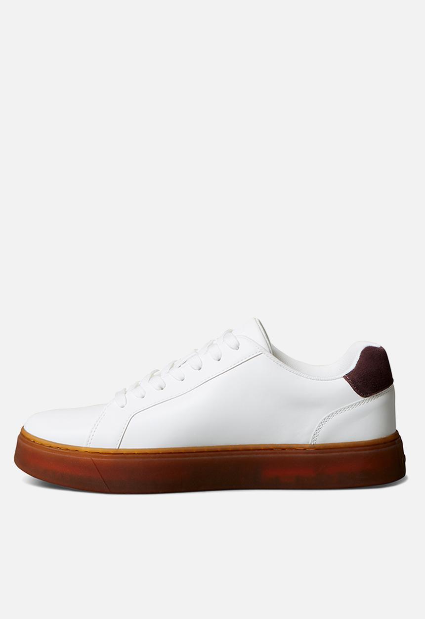 Calvin Klein - Classic Cupsole Laceup - Bright White/Bordeaux/Gum
