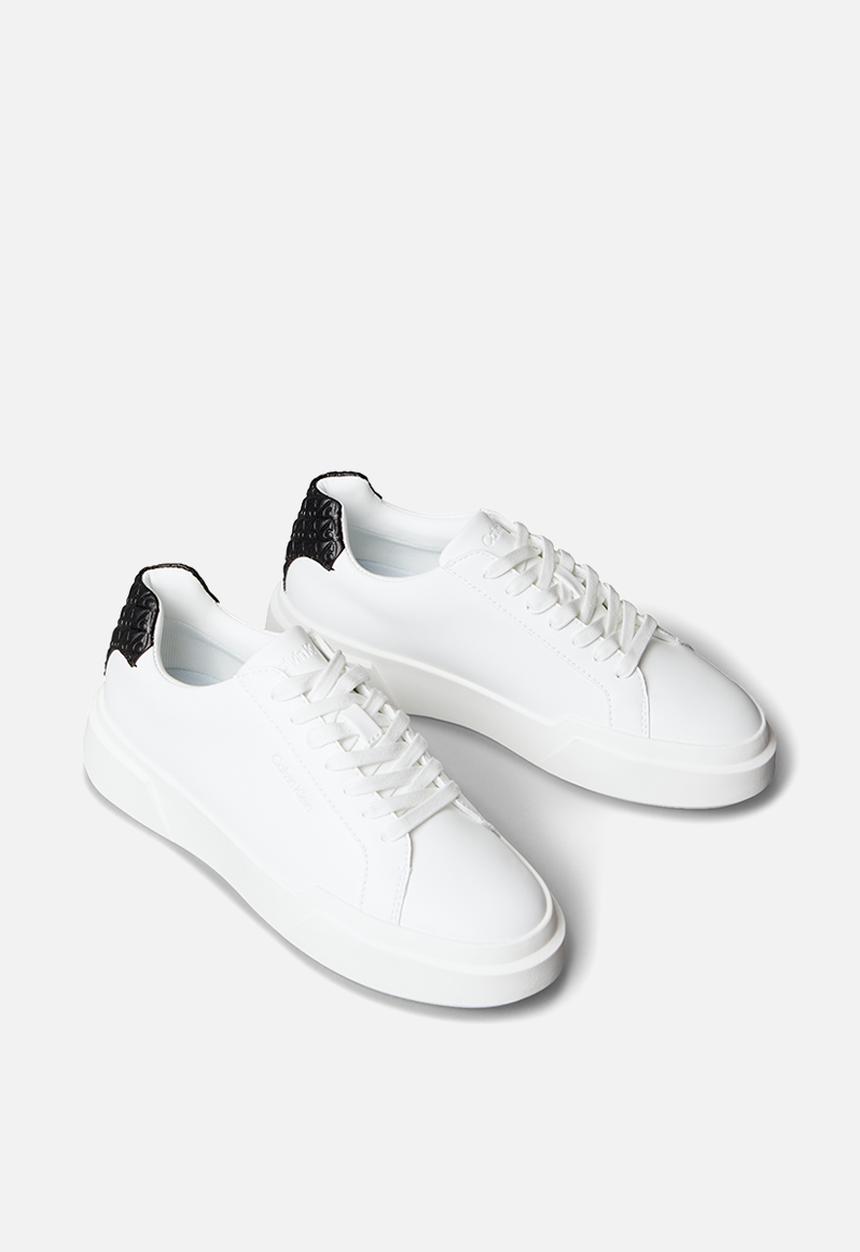 Calvin Klein - Chunky Cupsole Laceup Lth Bt Aop - Bright White/Black