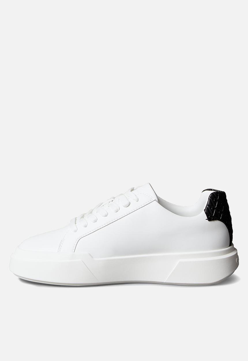 Calvin Klein - Chunky Cupsole Laceup Lth Bt Aop - Bright White/Black