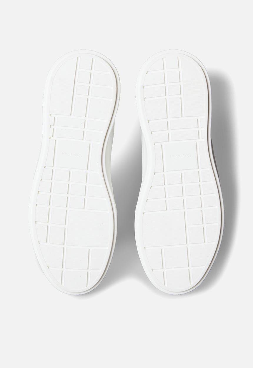 Calvin Klein - Chunky Cupsole Laceup Lth Bt Aop - Bright White/Black
