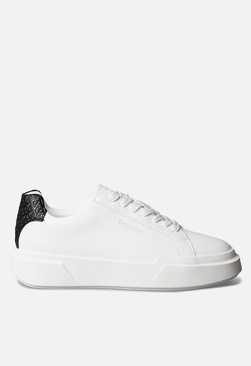 Calvin Klein - Chunky Cupsole Laceup Lth Bt Aop - Bright White/Black