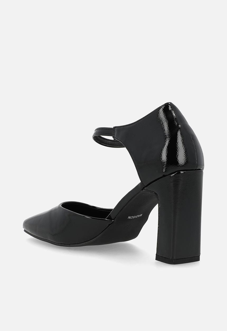 Madison® - Odessa ankle strap heel - black