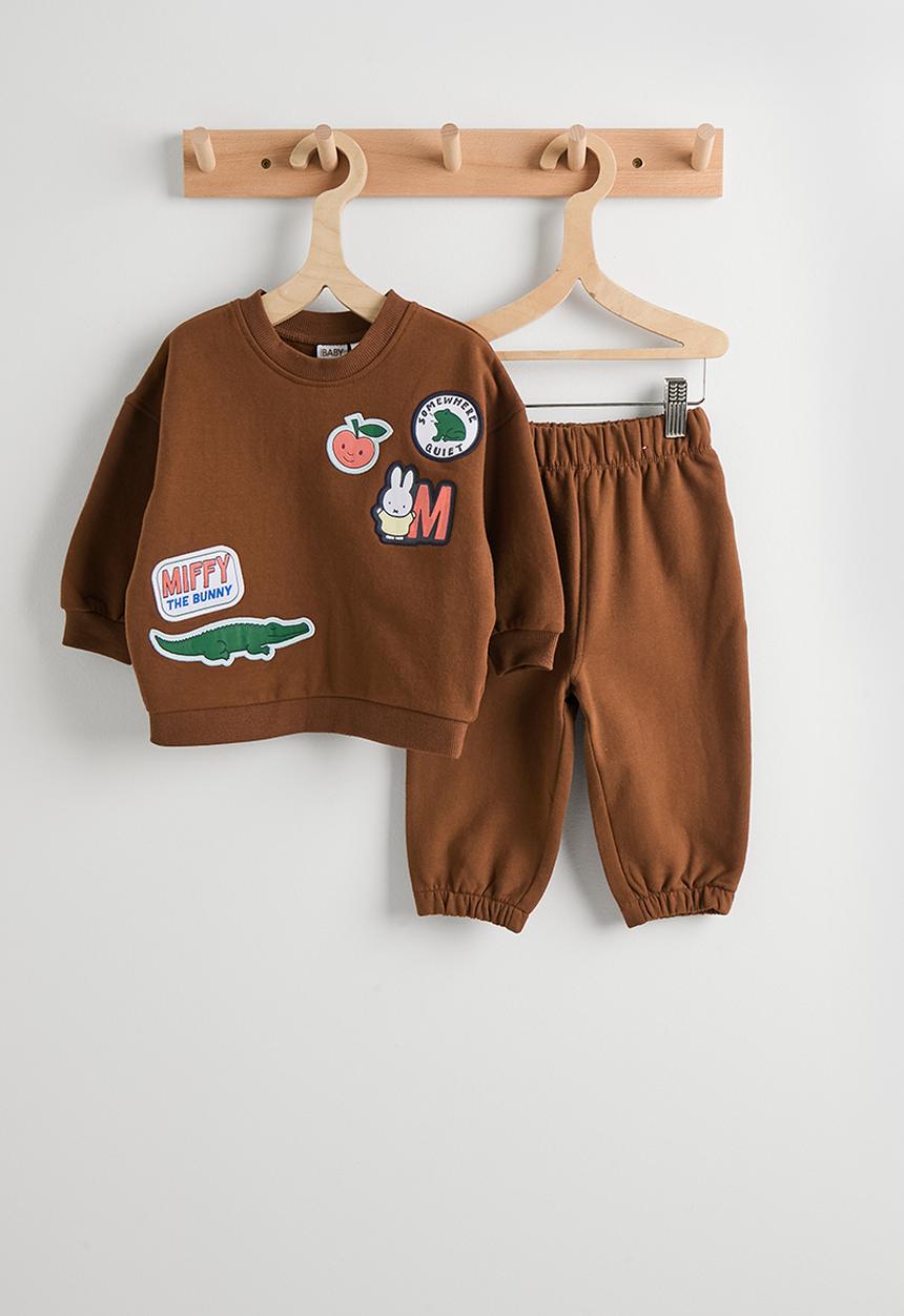 Cotton On - Bundle Riley Sweater & Trackpant Lcn - Lcn Mif Chestnut/Miffy