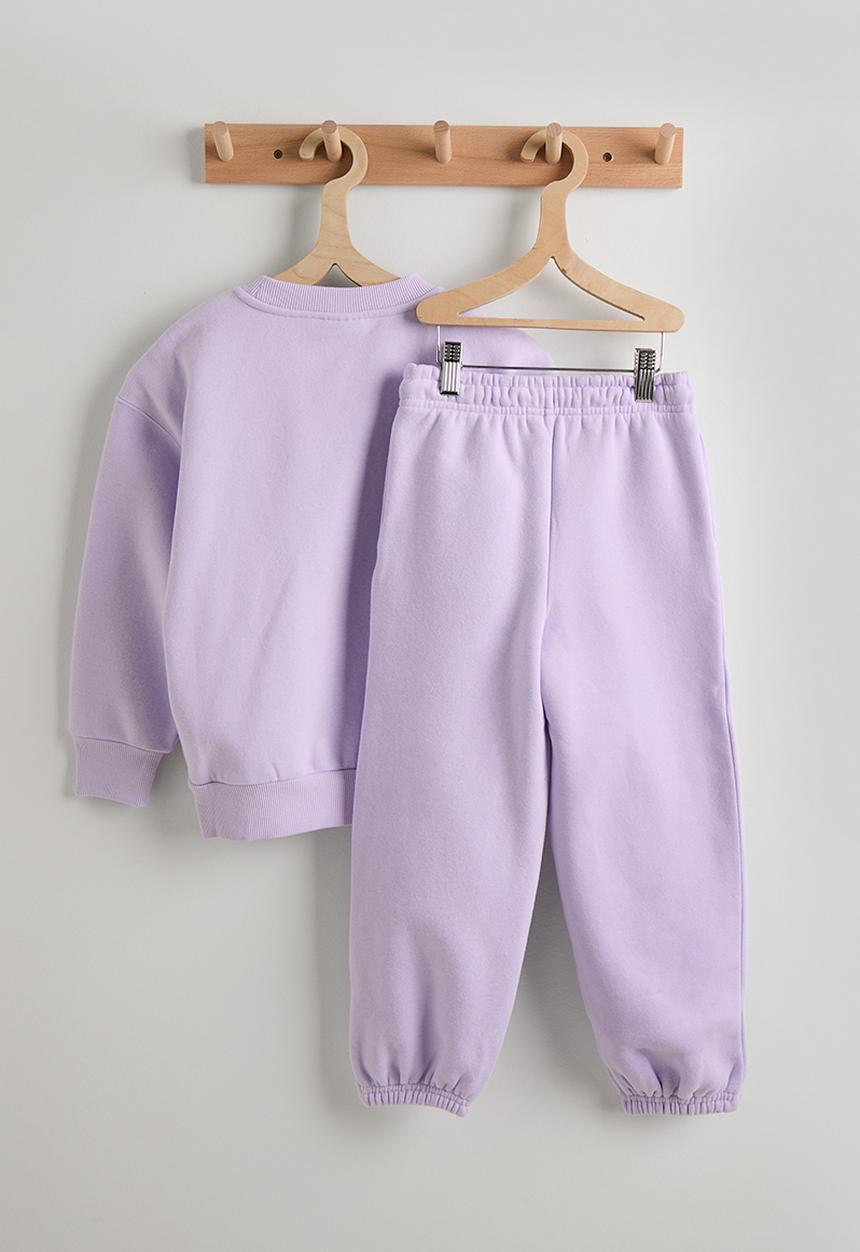 Cotton On - Sammy Oversized Crew & Relaxed Trackpant Pack - Vintage Lilac/Butterfly