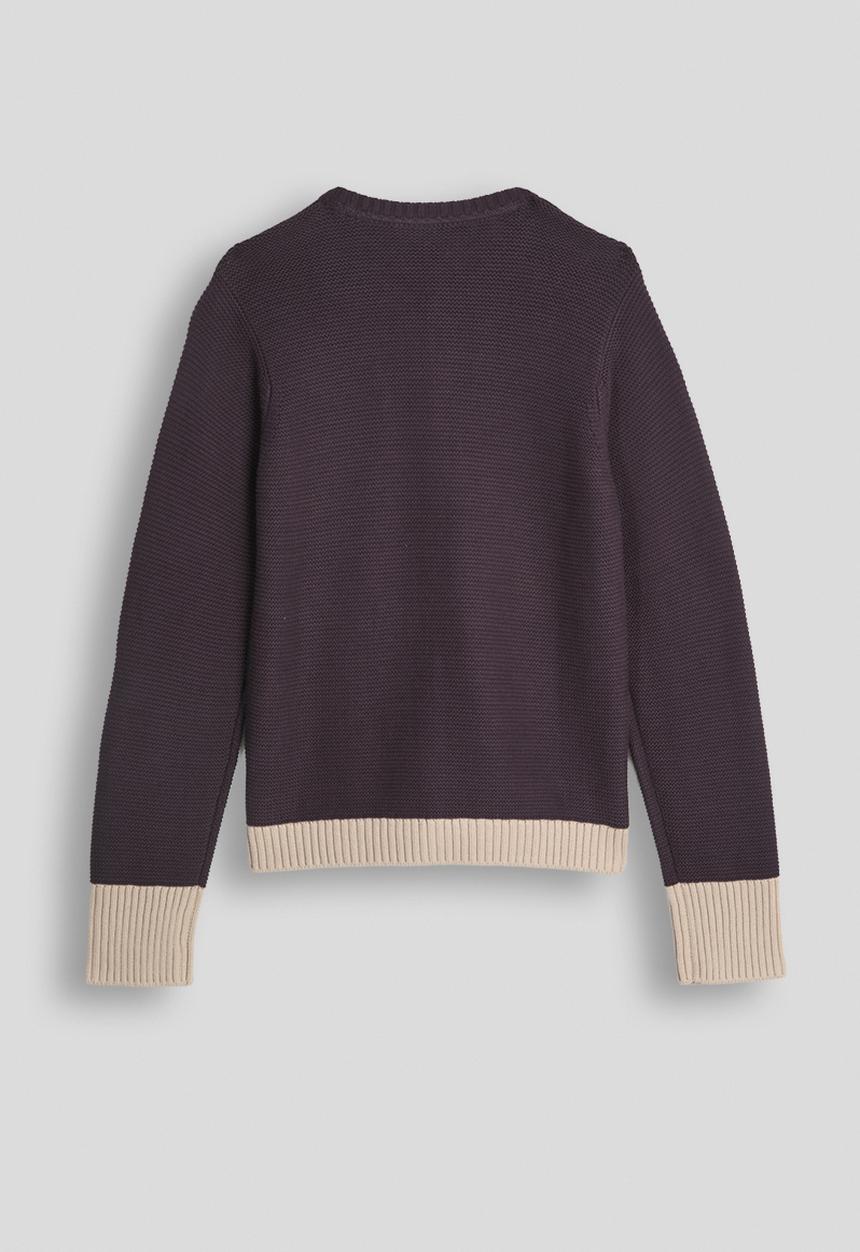 POLO - Audrey knitted cardigan - plum