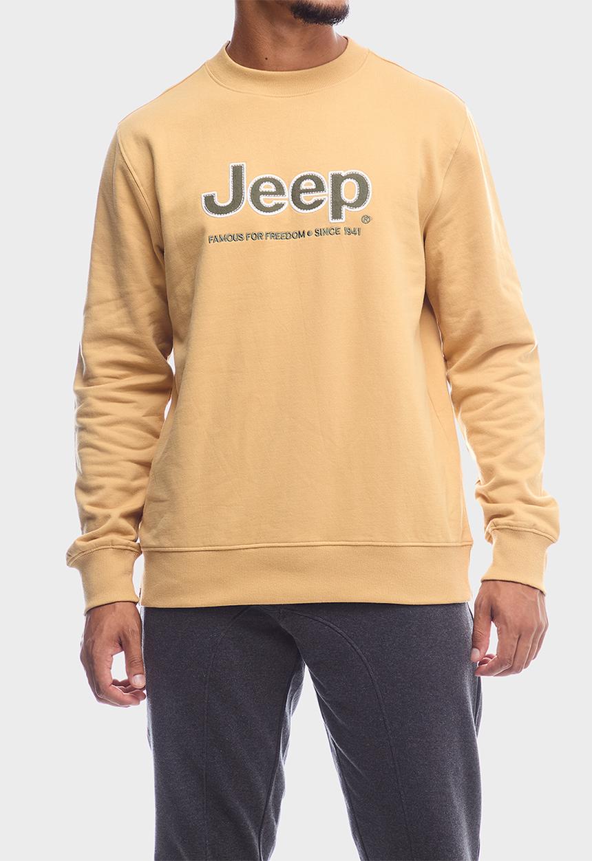 JEEP - Applique Fleece Crewneck - Brown