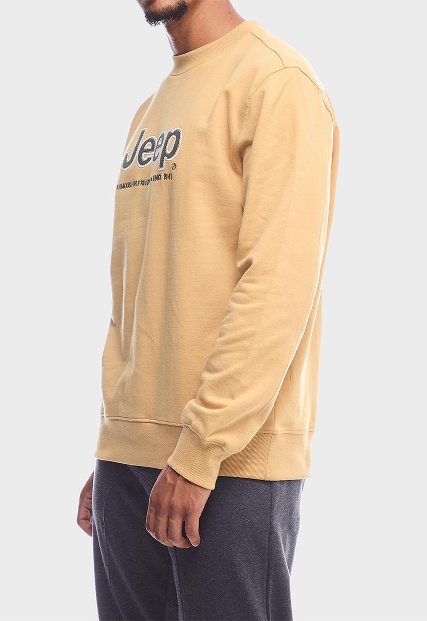 JEEP - Applique Fleece Crewneck - Brown