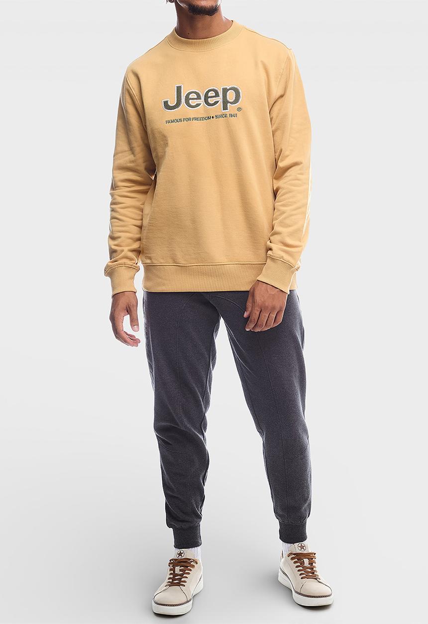 JEEP - Applique Fleece Crewneck - Brown