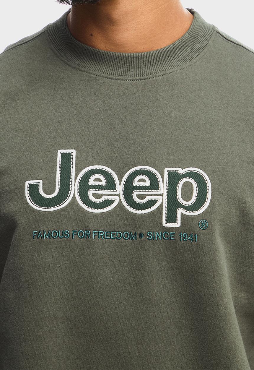 JEEP - Applique Fleece Crewneck - Green