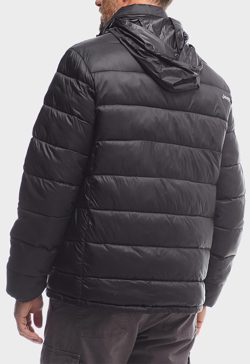 JEEP - Long Sleeve Puffer Jacket - Black