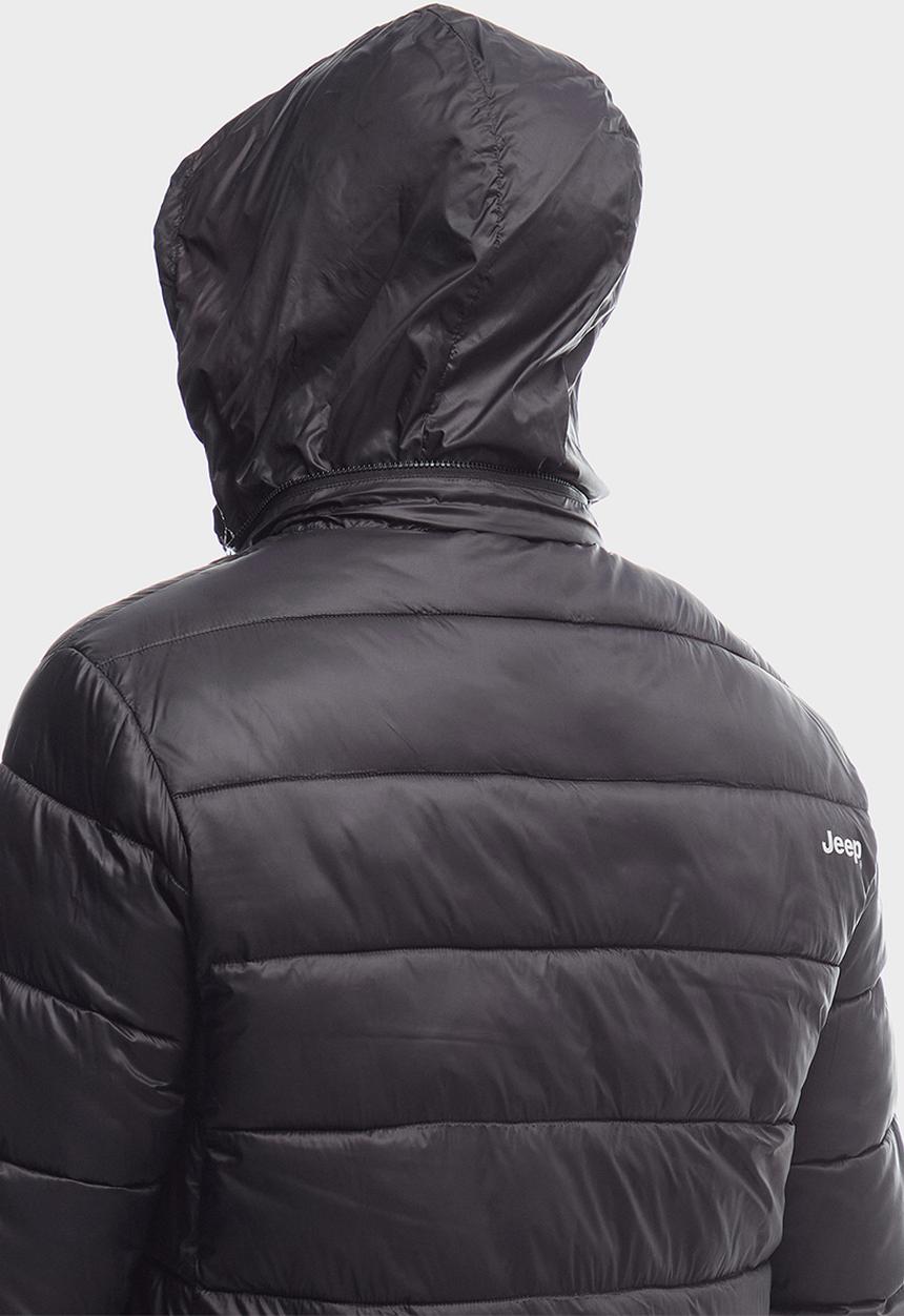 JEEP - Long Sleeve Puffer Jacket - Black