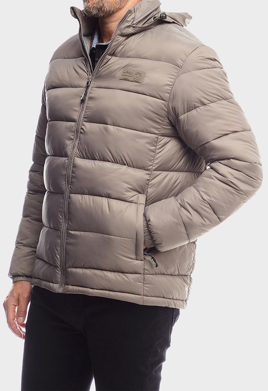 JEEP - Long Sleeve Puffer Jacket - Brown