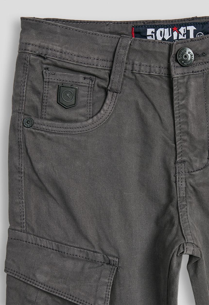 SOVIET - Boys Cotton Cargo Pants - Anthracite
