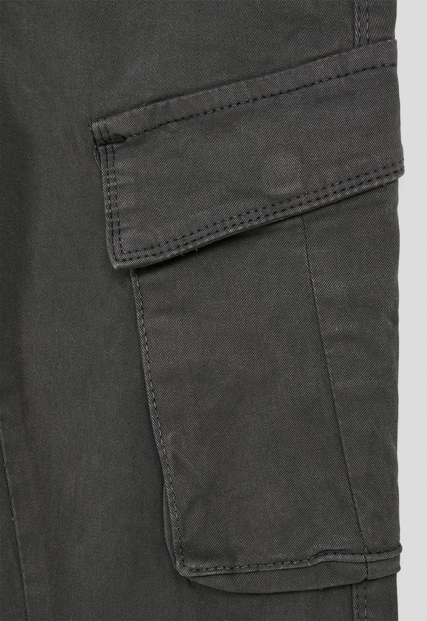 SOVIET - Boys Cotton Cargo Pants - Anthracite