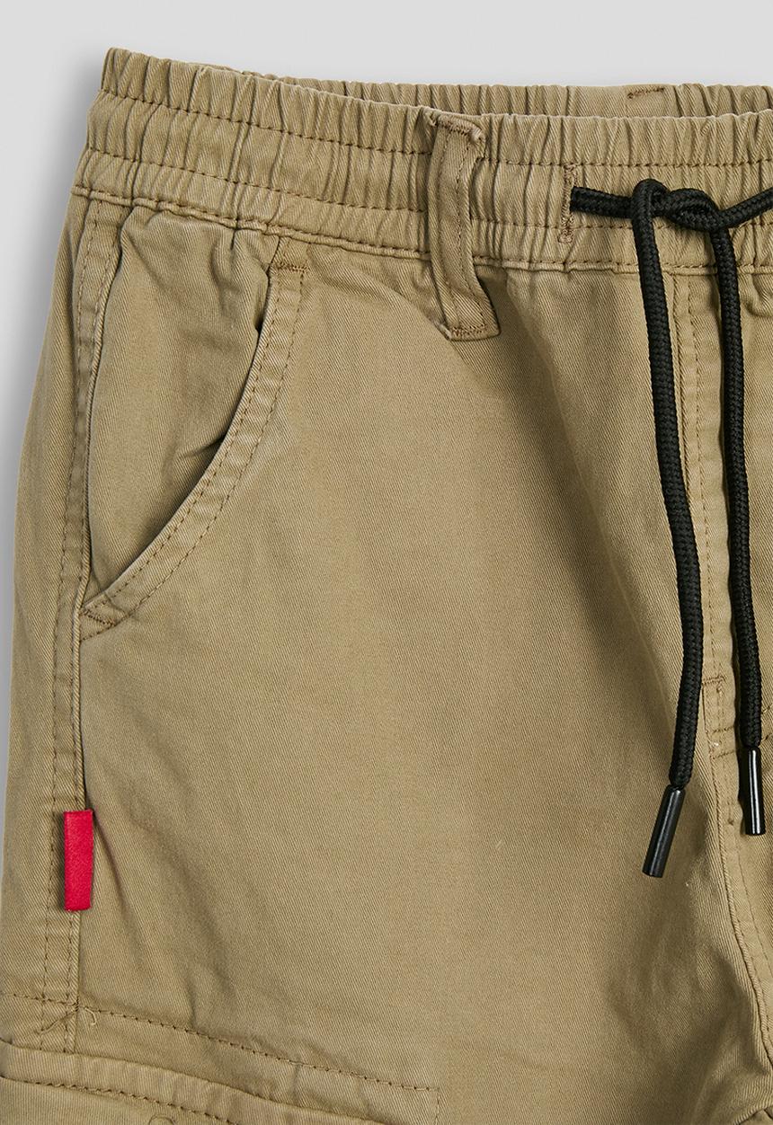 SOVIET - Boys Cotton Cargo Pants - Bush