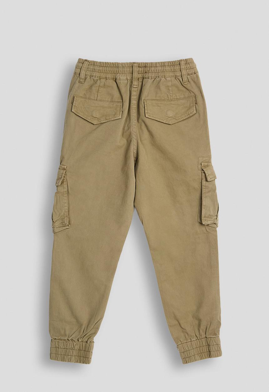 SOVIET - Boys Cotton Cargo Pants - Bush